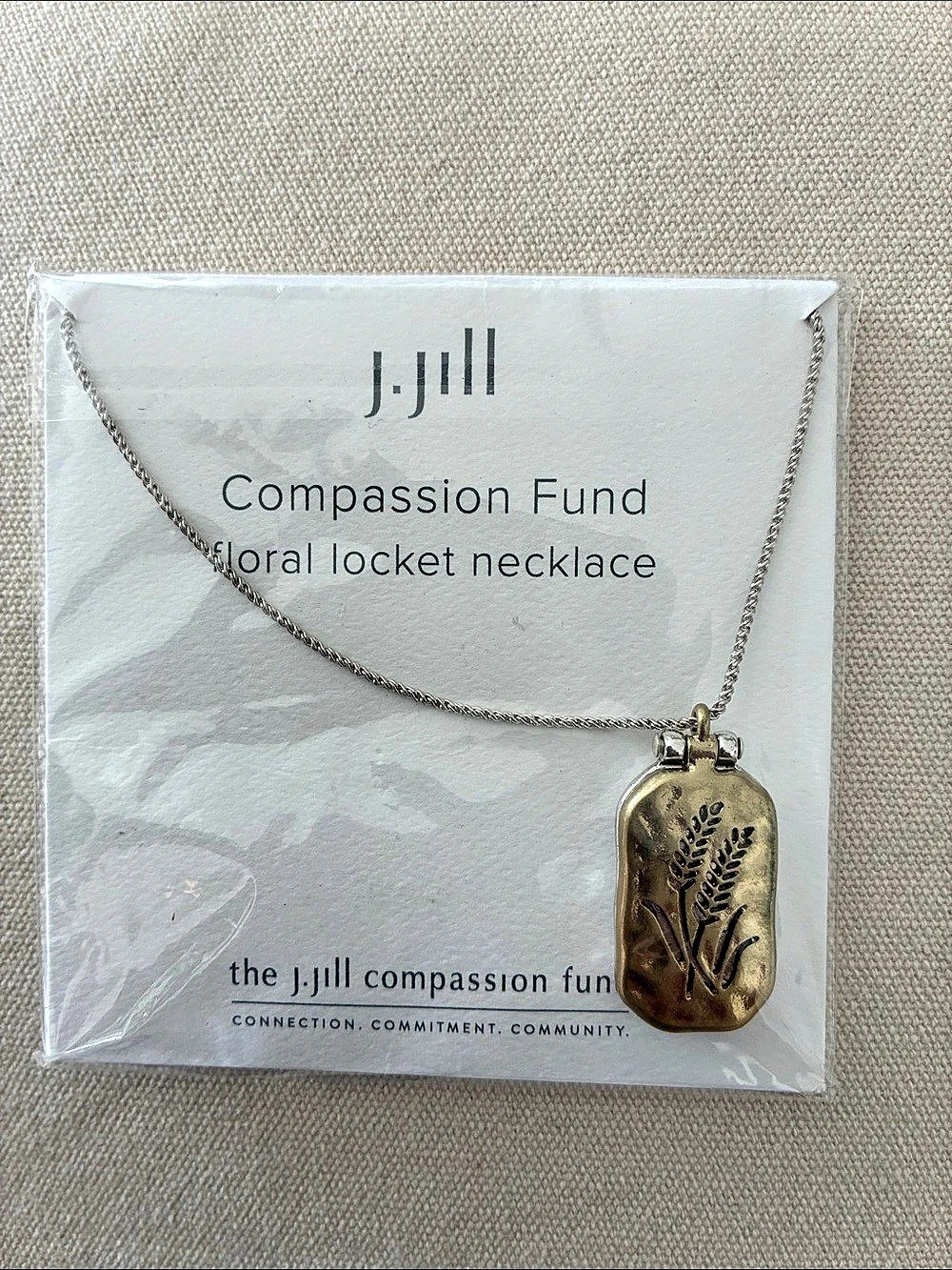 J. Jill Compassion Fund Floral Locket Necklace Floral Locket Necklace